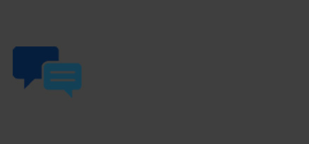 Banner som visar chattbox, droppe och snöflingeskylt