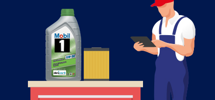 Banner för oljefilterbyte